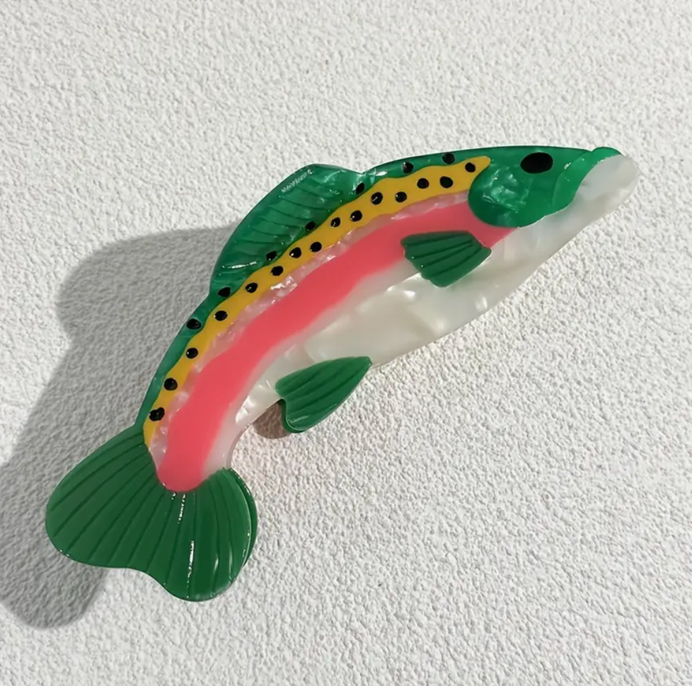 Rainbow Fish Claw Clip