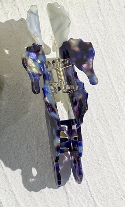 Violet Seahorse Claw Clip