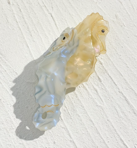 Pearl Seahorse Claw Clip