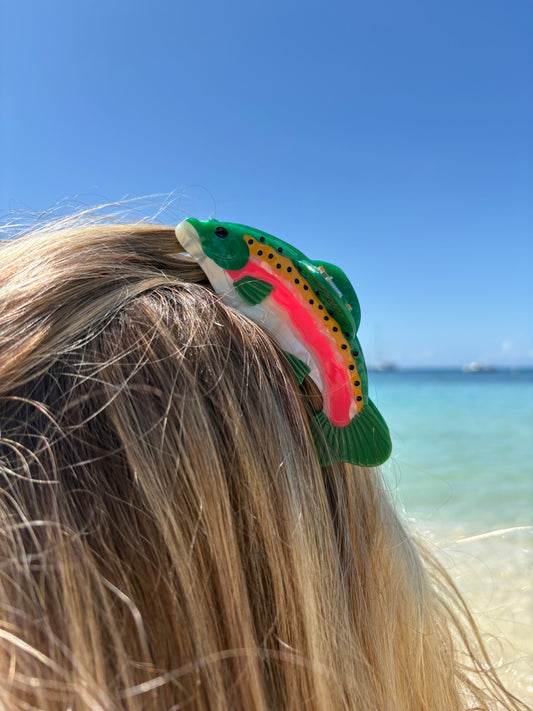 Rainbow Fish Claw Clip